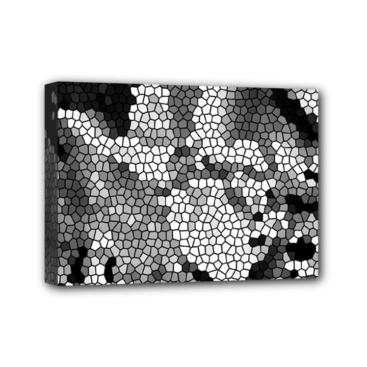 Mosaic Stones Glass Pattern Mini Canvas 7  x 5 