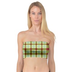 Geometric Tartan Pattern Square Bandeau Top by Nexatart