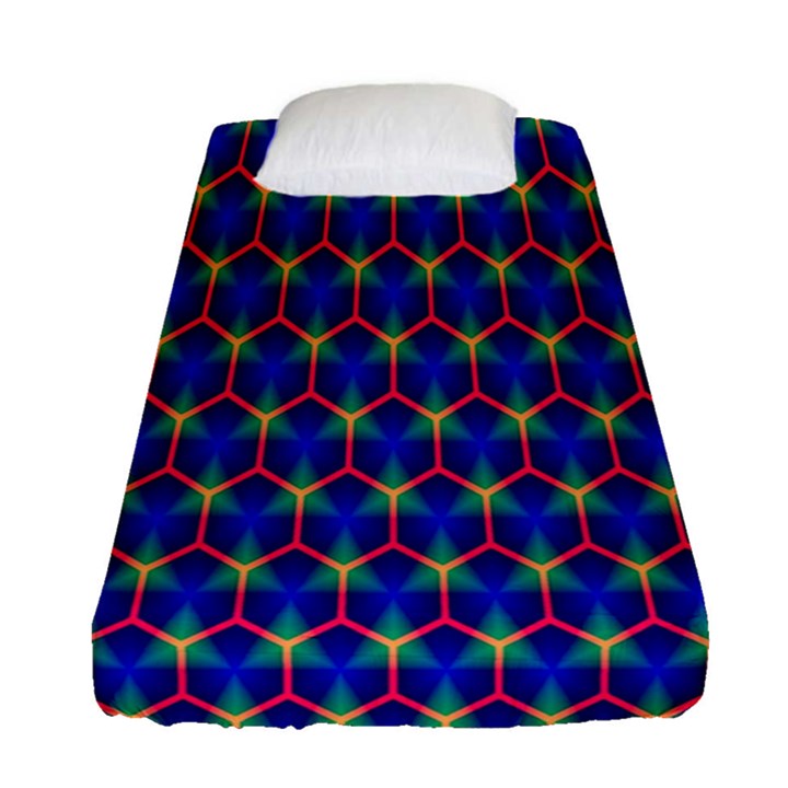 Honeycomb Fractal Art Fitted Sheet (Single Size)