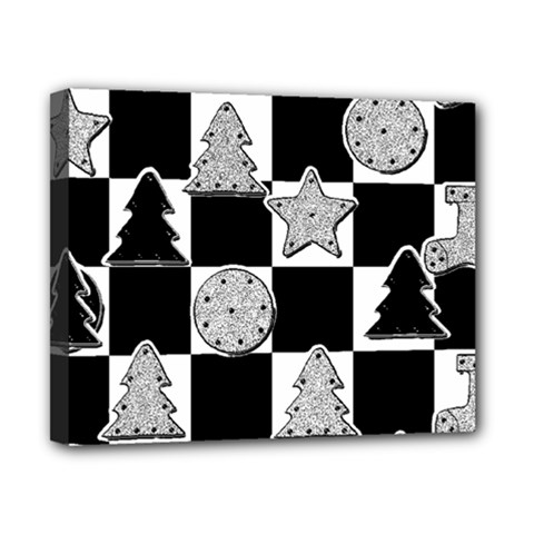 Xmas Checker Canvas 10  X 8 