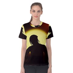 Silhouette Woman Meditation Women s Cotton Tee