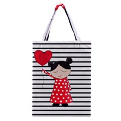 Valentines Day Girl 2 Classic Tote Bag by Valentinaart