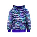 Blue Tribal Chevrons  Kids  Zipper Hoodie View1