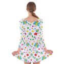 Cute butterflies and flowers pattern Long Sleeve Velvet Skater Dress View2