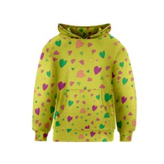 Colorful Hearts Kids  Pullover Hoodie by Valentinaart