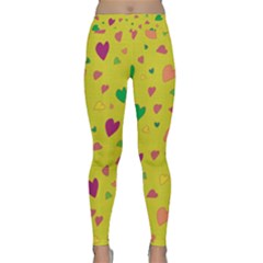 Colorful Hearts Classic Yoga Leggings by Valentinaart