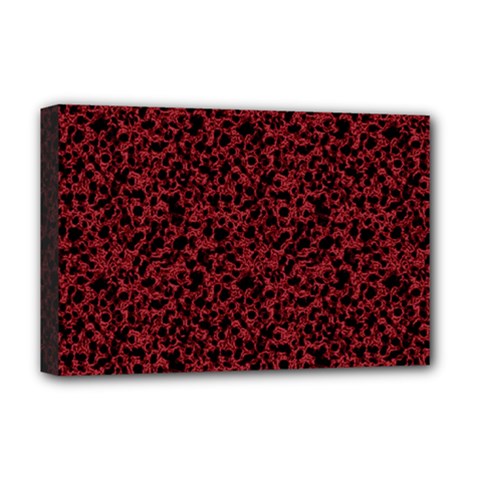 Red Coral Pattern Deluxe Canvas 18  X 12   by Valentinaart