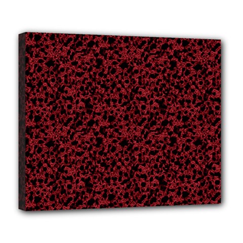 Red Coral Pattern Deluxe Canvas 24  X 20   by Valentinaart