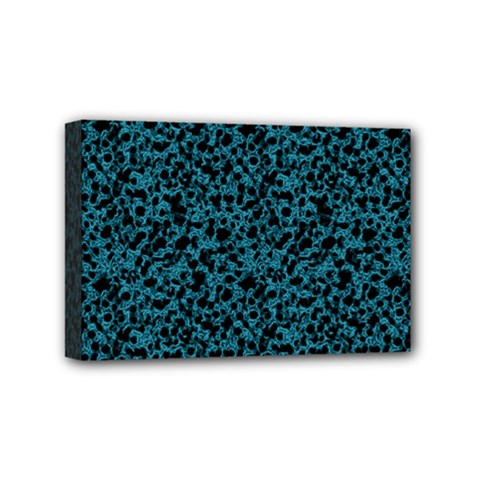 Blue Coral Pattern Mini Canvas 6  X 4  by Valentinaart