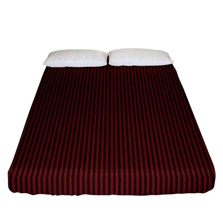 Red texture Fitted Sheet (Queen Size)
