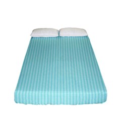 Light Blue Texture Fitted Sheet (full/ Double Size) by Valentinaart