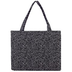 Black Elegant Texture Mini Tote Bag by Valentinaart