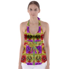 Peace Dogs Babydoll Tankini Top