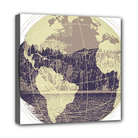 River Globe Mini Canvas 8  X 8 