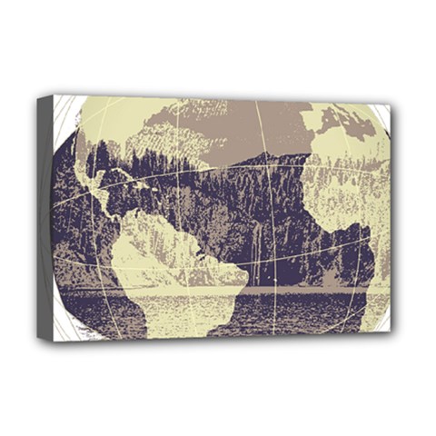 River Globe Deluxe Canvas 18  X 12   by MTNDesignco