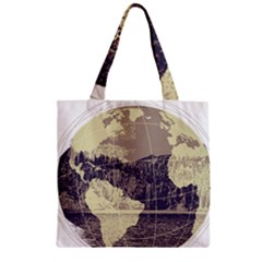 River Globe Zipper Grocery Tote Bag by MTNDesignco