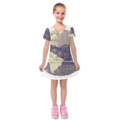 River Globe Kids  Short Sleeve Velvet Dress by MTNDesignco