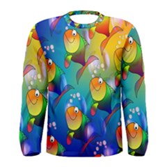 Fish Pattern Men s Long Sleeve Tee by Nexatart