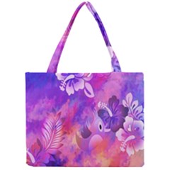 Abstract Flowers Bird Artwork Mini Tote Bag by Nexatart