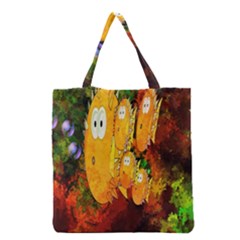 Abstract Fish Artwork Digital Art Grocery Tote Bag by Nexatart