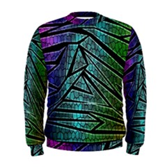 Abstract Background Rainbow Metal Men s Sweatshirt