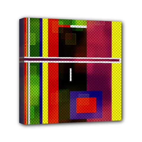 Abstract Art Geometric Background Mini Canvas 6  x 6 