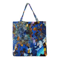 Abstract Farm Digital Art Grocery Tote Bag