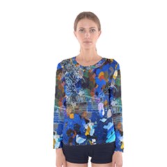 Abstract Farm Digital Art Women s Long Sleeve Tee