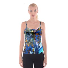 Abstract Farm Digital Art Spaghetti Strap Top