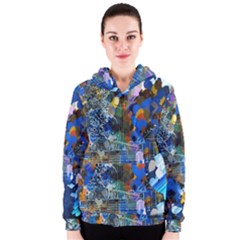 Abstract Farm Digital Art Women s Zipper Hoodie