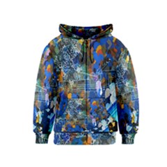 Abstract Farm Digital Art Kids  Zipper Hoodie