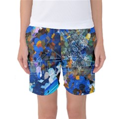 Abstract Farm Digital Art Women s Basketball Shorts