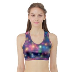 Abstract Background Graphic Design Sports Bra With Border