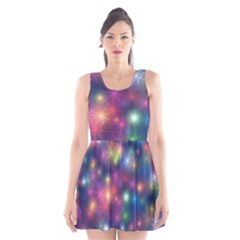 Abstract Background Graphic Design Scoop Neck Skater Dress