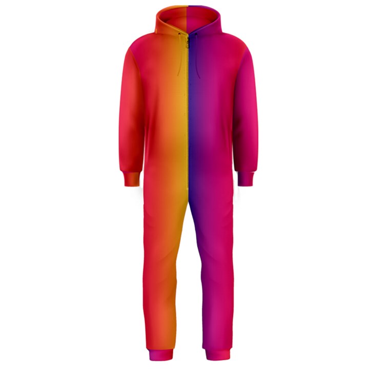 Abstract Rainbow Hooded Jumpsuit (Men) 