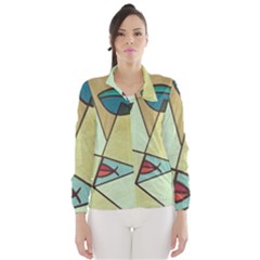 Abstract Art Face Wind Breaker (women) by Nexatart