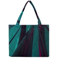 Abstract Green Purple Mini Tote Bag by Nexatart