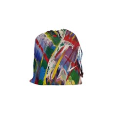 Abstract Art Art Artwork Colorful Drawstring Pouches (small) 