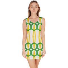 Green Yellow Shapes                                                                                                                   Bodycon Dress by LalyLauraFLM