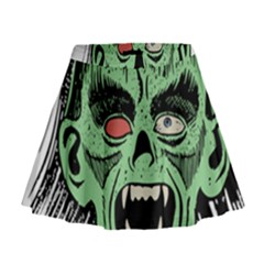Zombie Face Vector Clipart Mini Flare Skirt by Nexatart