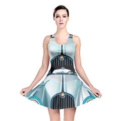 Oldtimer Car Vintage Automobile Reversible Skater Dress by Nexatart