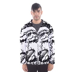 Santa Claus Christmas Holly Hooded Wind Breaker (men) by Nexatart