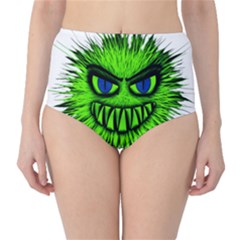 Monster Green Evil Common High-waist Bikini Bottoms by Nexatart