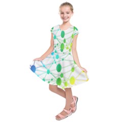 Network Connection Structure Knot Kids  Short Sleeve Dress