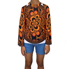 Fractals Ball About Abstract Kids  Long Sleeve Swimwear by Nexatart