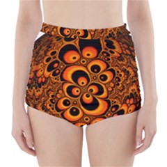 Fractals Ball About Abstract High-waisted Bikini Bottoms