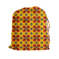 Seventies Hippie Psychedelic Circle Drawstring Pouches (xxl) by Nexatart