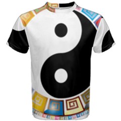 Yin Yang Eastern Asian Philosophy Men s Cotton Tee by Nexatart