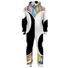 Yin Yang Eastern Asian Philosophy Hooded Jumpsuit (men)  by Nexatart