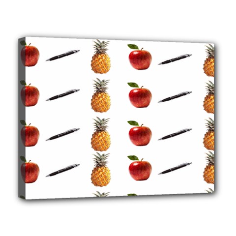 Ppap Pen Pineapple Apple Pen Canvas 14  X 11  by Nexatart